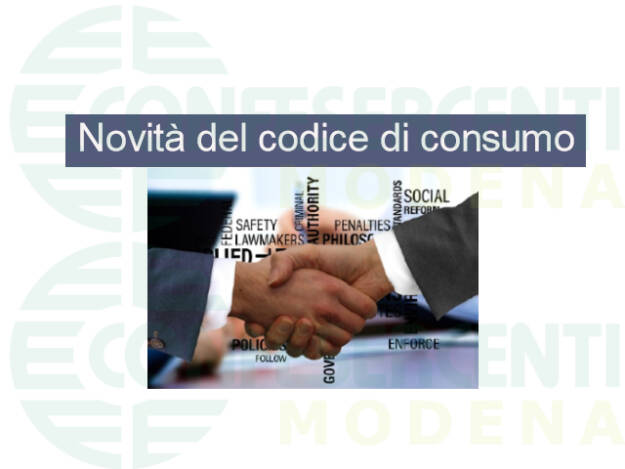 DIH_Novità del codice di consumo Novità del codice di consumo