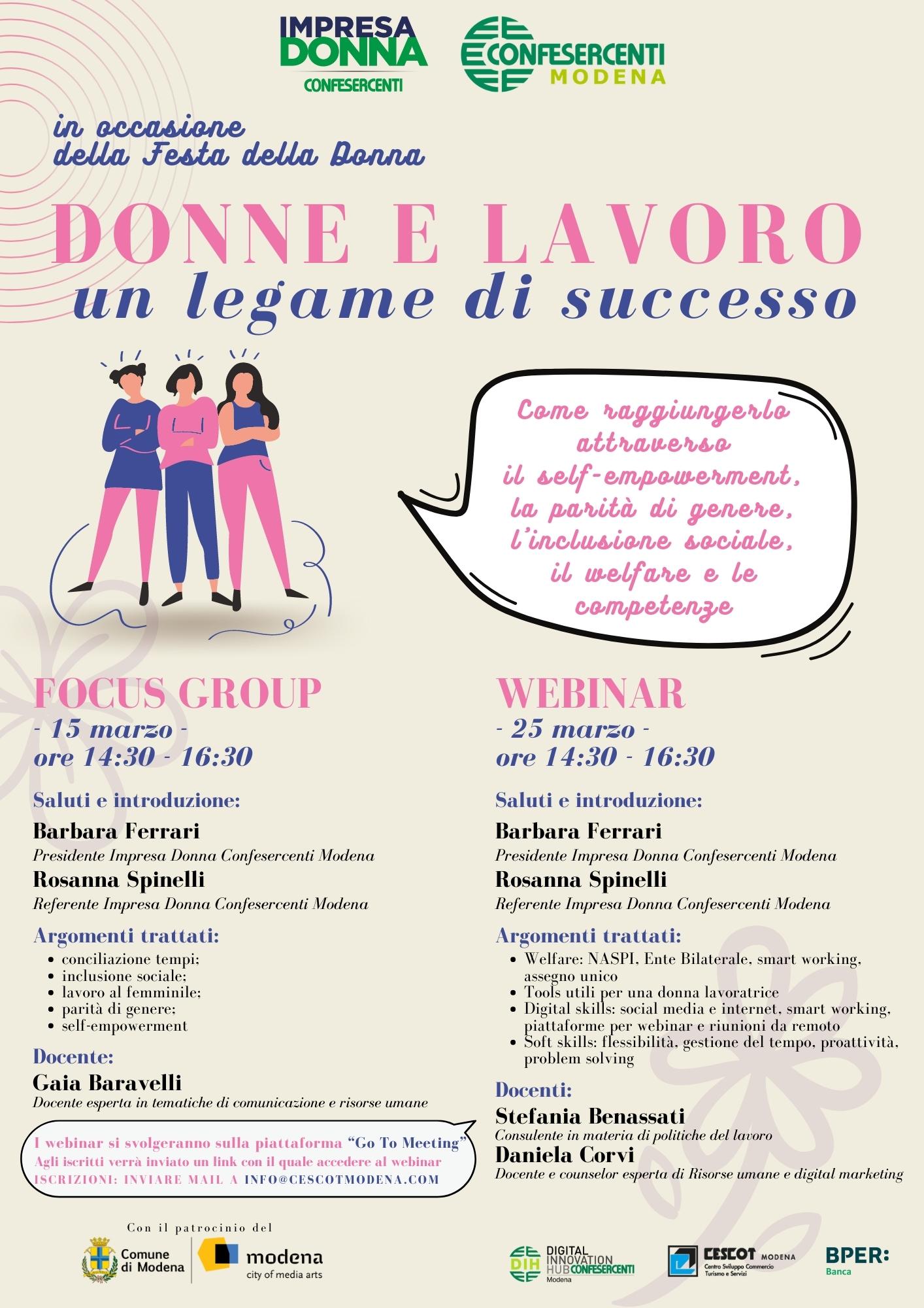 Donne e Lavoro: iniziativa 8 marzo